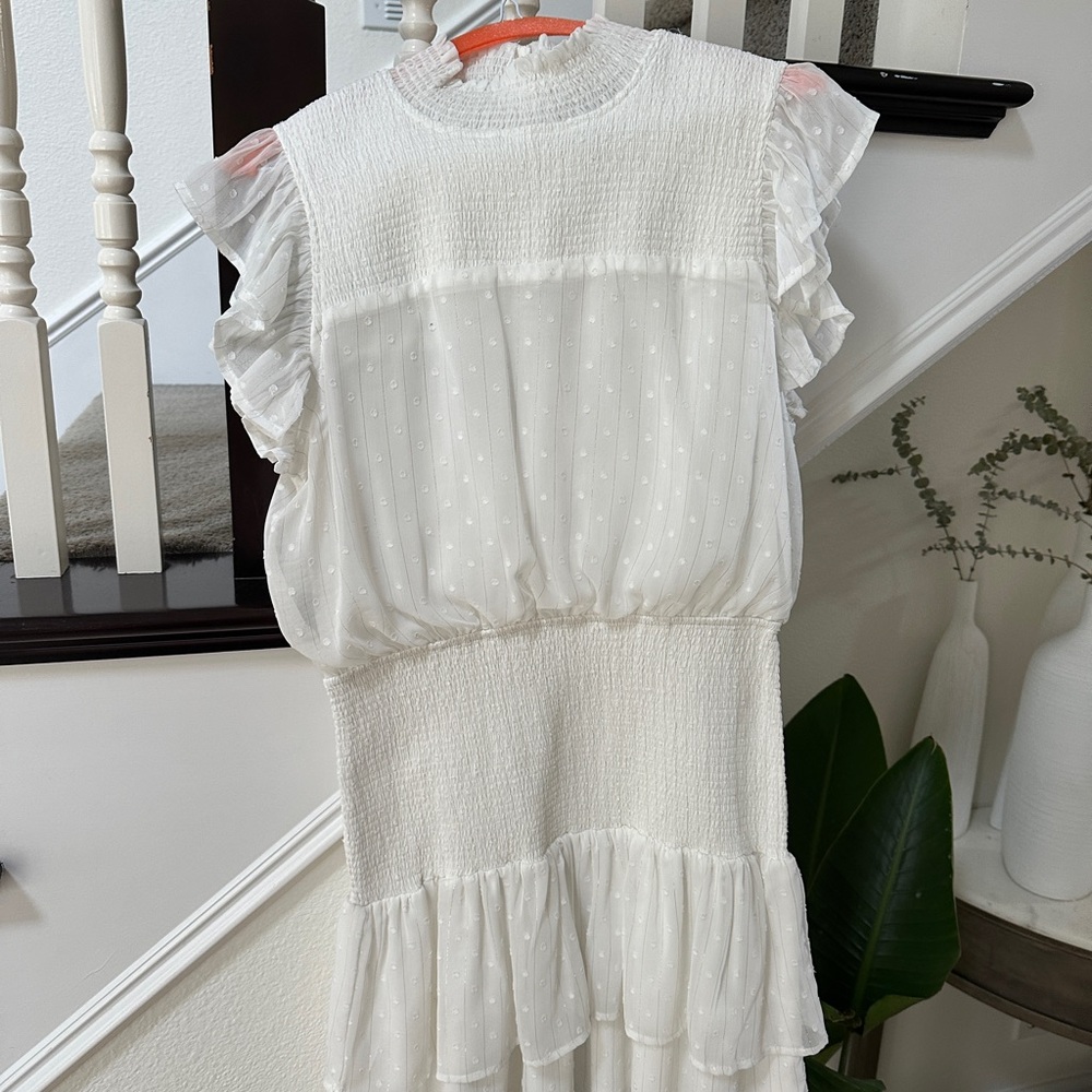 Aqua Formal Dress in Elegant White